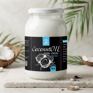 Кокосова олія нерафінована 900 ml.